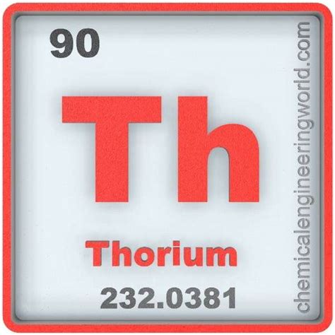 Thorium Element Properties and Information - Chemical Engineering World