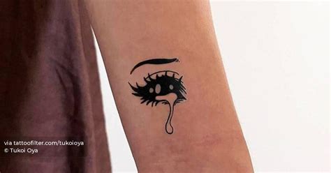 Manga style crying eye temporary tattoo designed by