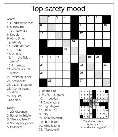 Crossword Clue Dictionary Entry