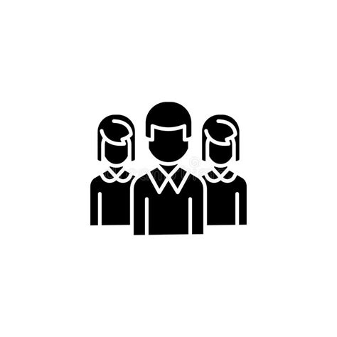 Staff Profile Black Icon, Vector Sign On Isolated Background. Staff ...