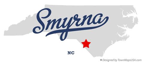 Map of Smyrna, Robeson County, NC, North Carolina