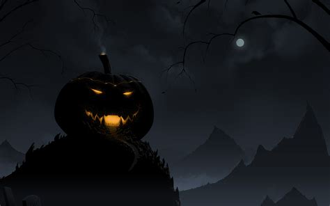 Spooky Halloween Pumpkin HD Wallpaper