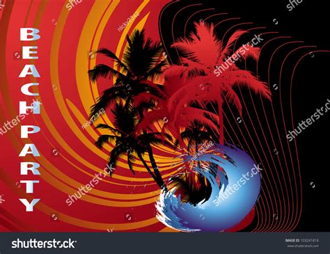 Beach Party Background Stock Vector (Royalty Free) 103241816 | Shutterstock