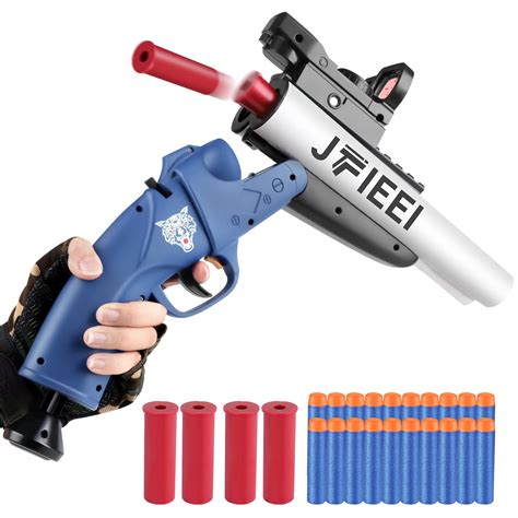 JFIEEI Double Barrel Shotgun Shell Ejecting Toy Nerf Gun Soft Bullet ...