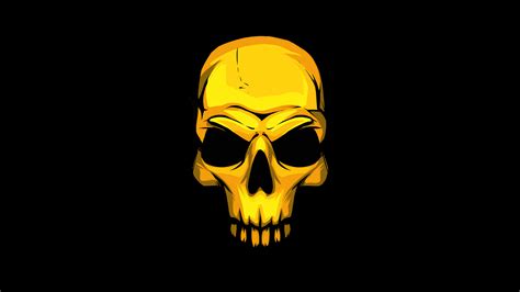 3840x2160 Resolution Golden Skull 4K Wallpaper - Wallpapers Den