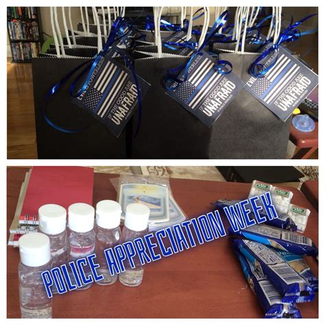 Police appreciation gift bags for my husband's shift. National police ...