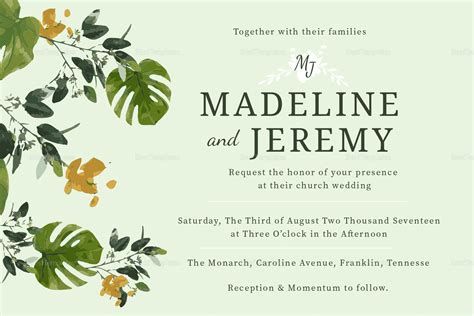 Church Wedding Invitation Design Template in PSD, Word, Publisher ...