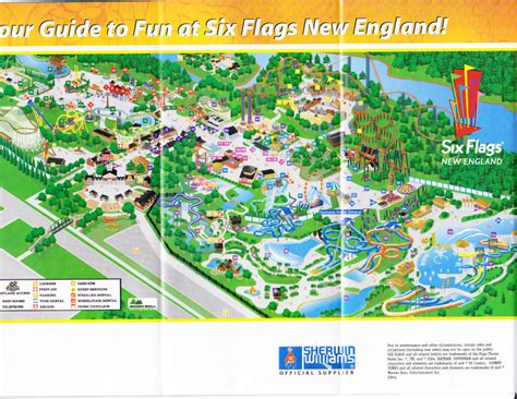 Six Flags New England - 2004 Park Map