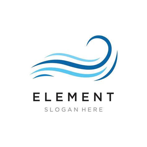 Logo design template wave element creative wind or air.Logo for ...