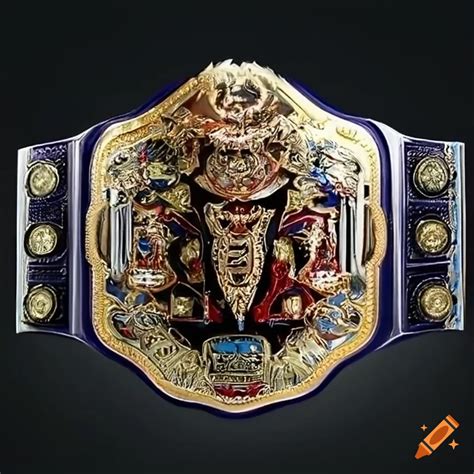 Custom iwgp-style heavyweight title belt design with a big dragon on it ...