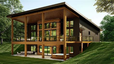 Plan 43939 | Modern Mountain House Plan With Window Wall