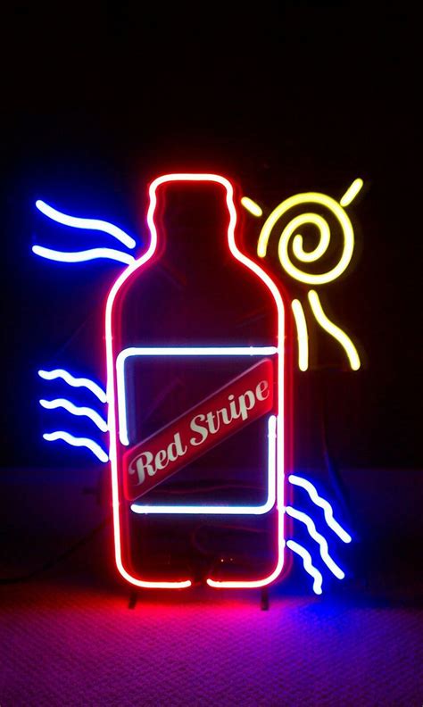 Neon Red Stripe Sign | Red stripe, Tropical decor, Neon signs