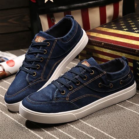 Men canvas shoes 2018 new arrivals breathable denim men casual shoes ...