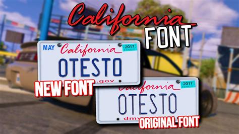 Real California Font & Plates - GTA5-Mods.com