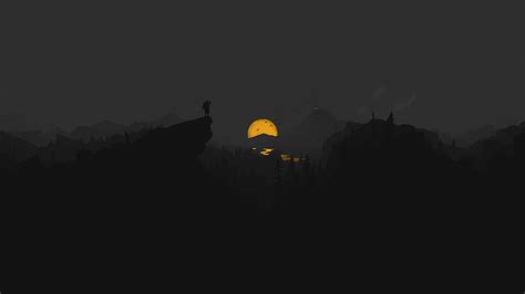 Firewatch Dark Minimal, firewatch, games, artwork, artist, digital-art ...