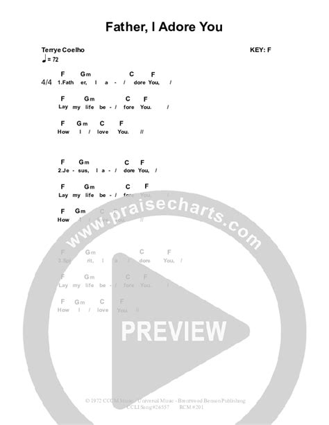 Father I Adore You Chords PDF (Dennis Prince / Nolene Prince ...