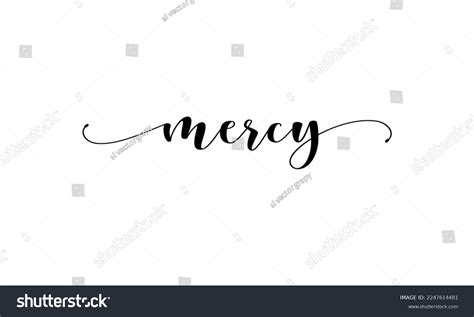 Mercy Calligraphy Text Swashes Vector Stock Vector (Royalty Free ...