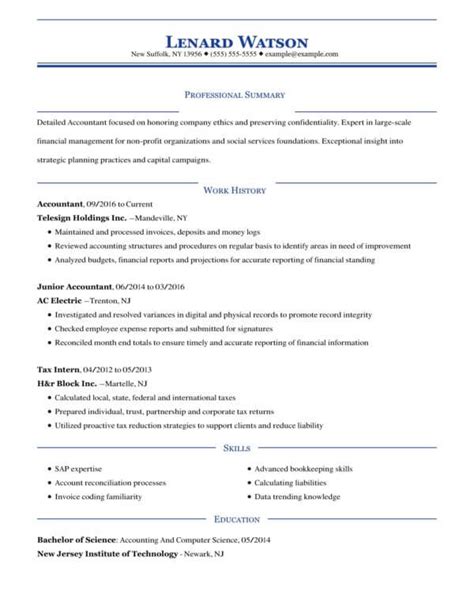 Professional Accounting Resume Examples | LiveCareer