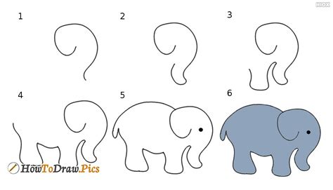 Elephants Step By Step Drawing at GetDrawings | Free download