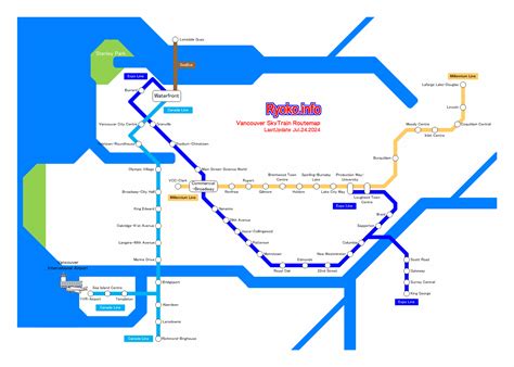 Vancouver SkyTrain Route map