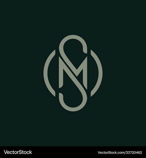 Letter m s icon logo design template Royalty Free Vector