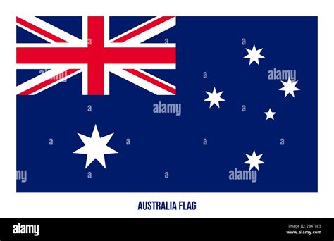 Australia Flag Vector Illustration on White Background. Australia ...