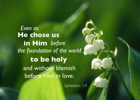 Ephesians 1:4 Even as He chose us in Him before the foundation of the ...