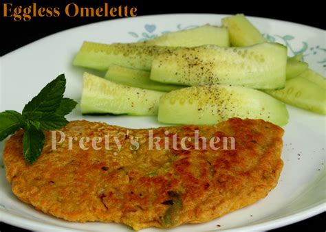 Preety's Kitchen: Eggless Vegan Omelette / Healthy Breakfast Recipe