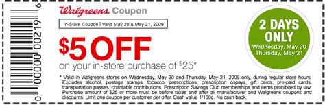 Walgreens Coupon $5 off $25 Good 5/20 and 5/21 ONLY - Common Sense With ...