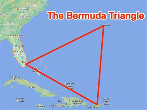 Map Of The Bermuda Triangle - United States Map