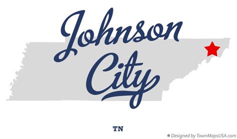 Map of Johnson City, TN, Tennessee