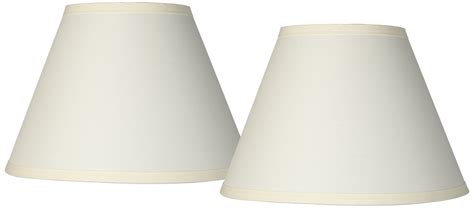 Springcrest Ivory White Set of 2 Table Lamp Shades 6x12x8.5 (Clip-On ...