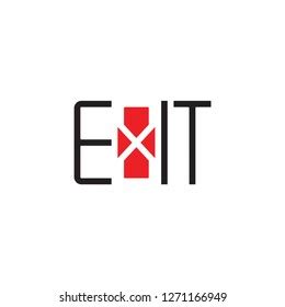 Exit Logo Letter Design Stock Vector (Royalty Free) 1271166949 ...