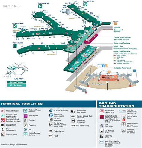 Ord terminal 3 mappa - Mappa di ord terminal 3 mappa di Chicago (Stati ...