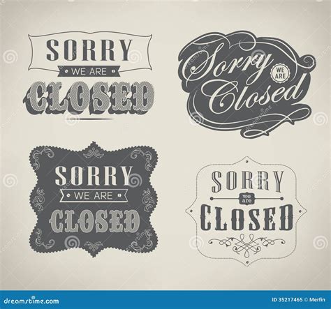 Open And Closed Vintage Retro Signs Royalty Free Stock Photo - Image ...