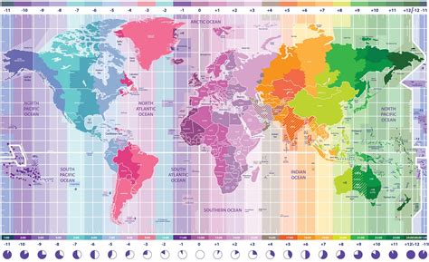 World Map Of Time Zones Printable