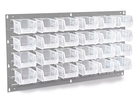 Wall Mount Panel Rack - 36 x 19" with 5 1/2 x 4 x 3" Clear Bins H-1909C ...