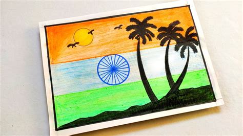 How To Draw Republic Day Chart | 26 January Drawing Flag | By Crafty ...