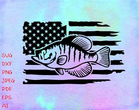 Distressed Flag Crappie Svgcrappie Fishing Fishing Svg - Etsy