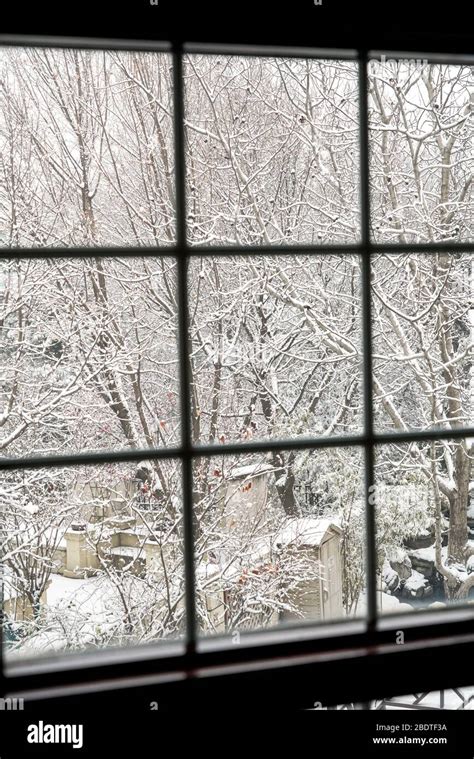 The snow outside the window Stock Photo - Alamy