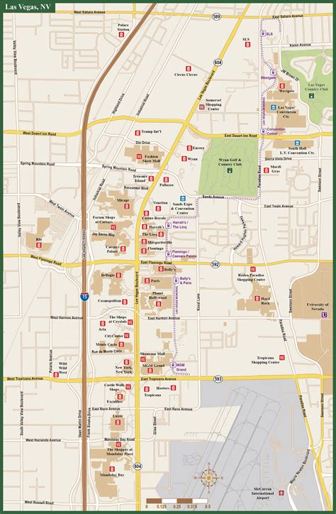 Las Vegas Downtown Map | Digital Vector | Creative Force