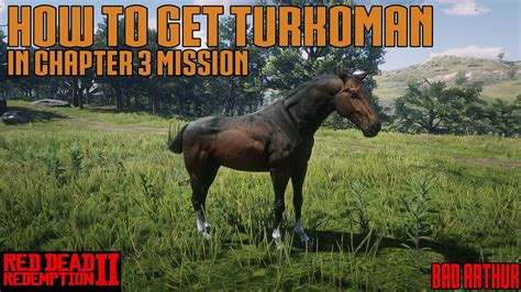 RDR2- Get the Turkoman horse in chapter 3 mission Horse flesh for ...