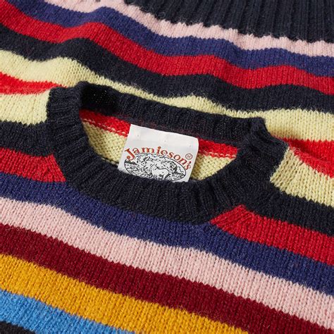 Jamieson's of Shetland Stripe Crew Knit Multi | END. (US)