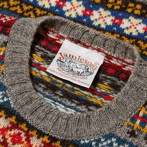 Jamieson's of Shetland Fair Isle Crew Steel | END. (US)