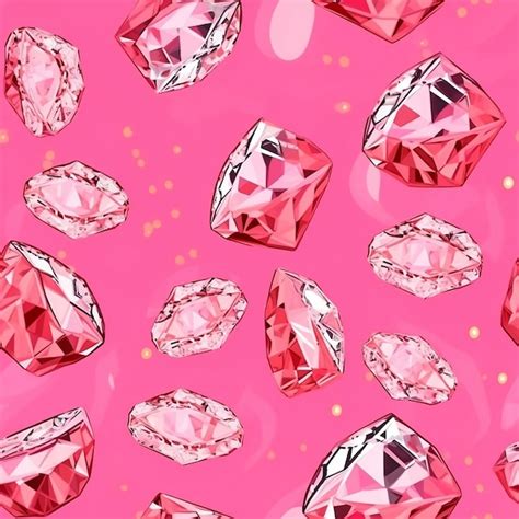 Premium AI Image | Seamless pattern with diamonds on the pink background