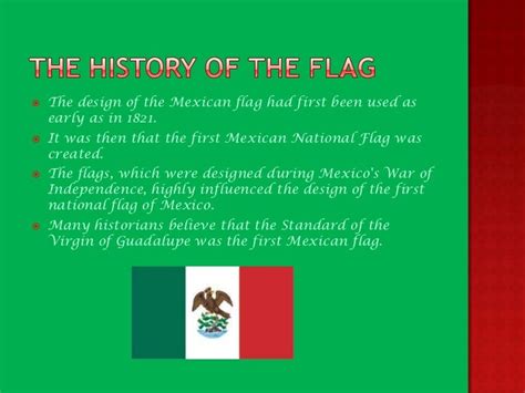 The history of the mexican flag