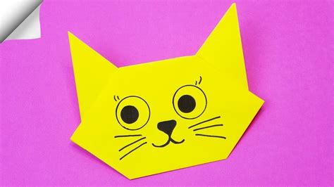 Origami CAT easy DIY paper crafts Origami CAT face – starkidslearn.com