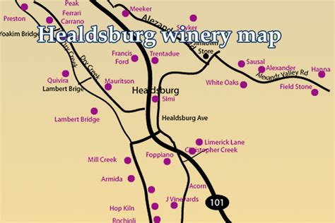 Here's a Healdsburg Wineries Map You Can Use on your next Trip - Wine ...