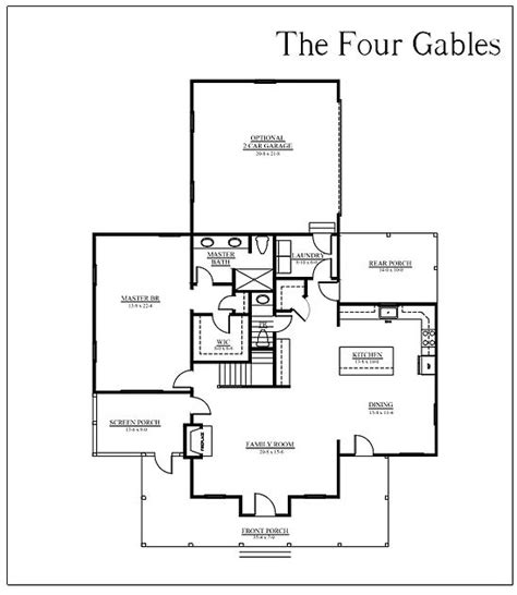 The Four Gables House Floor Plan | legacy-homes | Gable house, House ...