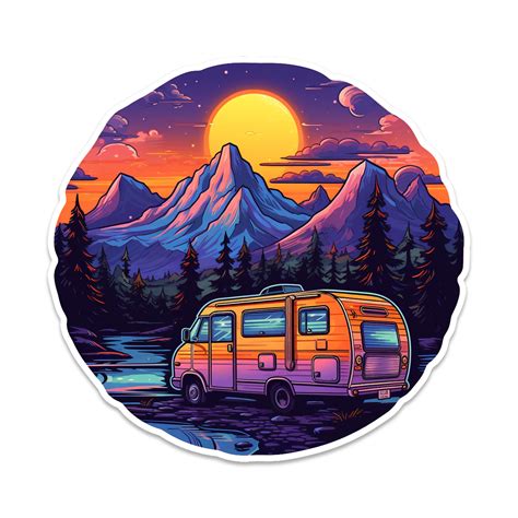 RV Rocky Mountain Camping Vinyl Sticker | Jeep Window Sticker